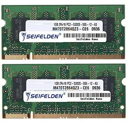 Seifelden 2GB (2X1GB) Memory RAM for Compaq Presario CQ60-104EL CQ60-104ER CQ60-104TU CQ60-104TX CQ60-105AU CQ60-105EB CQ60-105EF CQ60-105EG CQ60-105EI