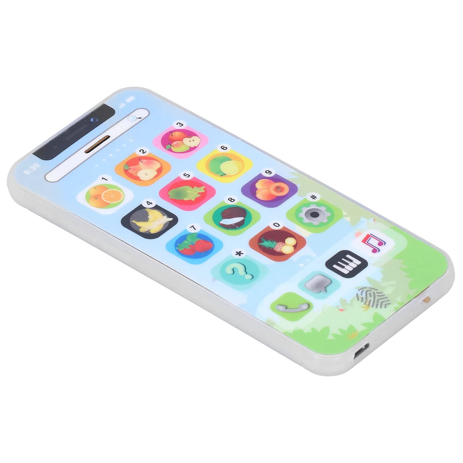 JINDI Simulation Phone Toy, Simple Operation Learning Phone Toy Educational Rechargeable Different Functions for Early Education(Russian Blue)