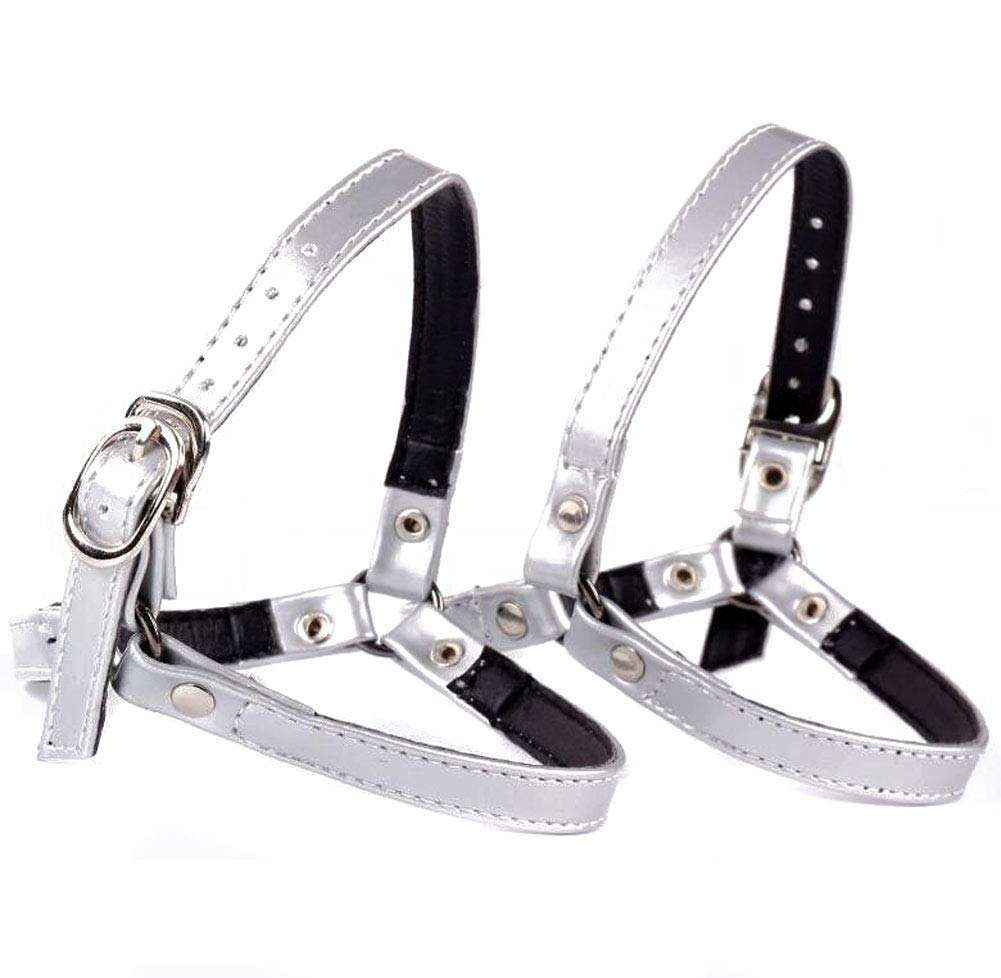 Fodattm Adjustable Anti-loose Shoelace Shoe Straps Band for High Heels/Flats High Heels/Pumps Holder for Lady Women (Silver)