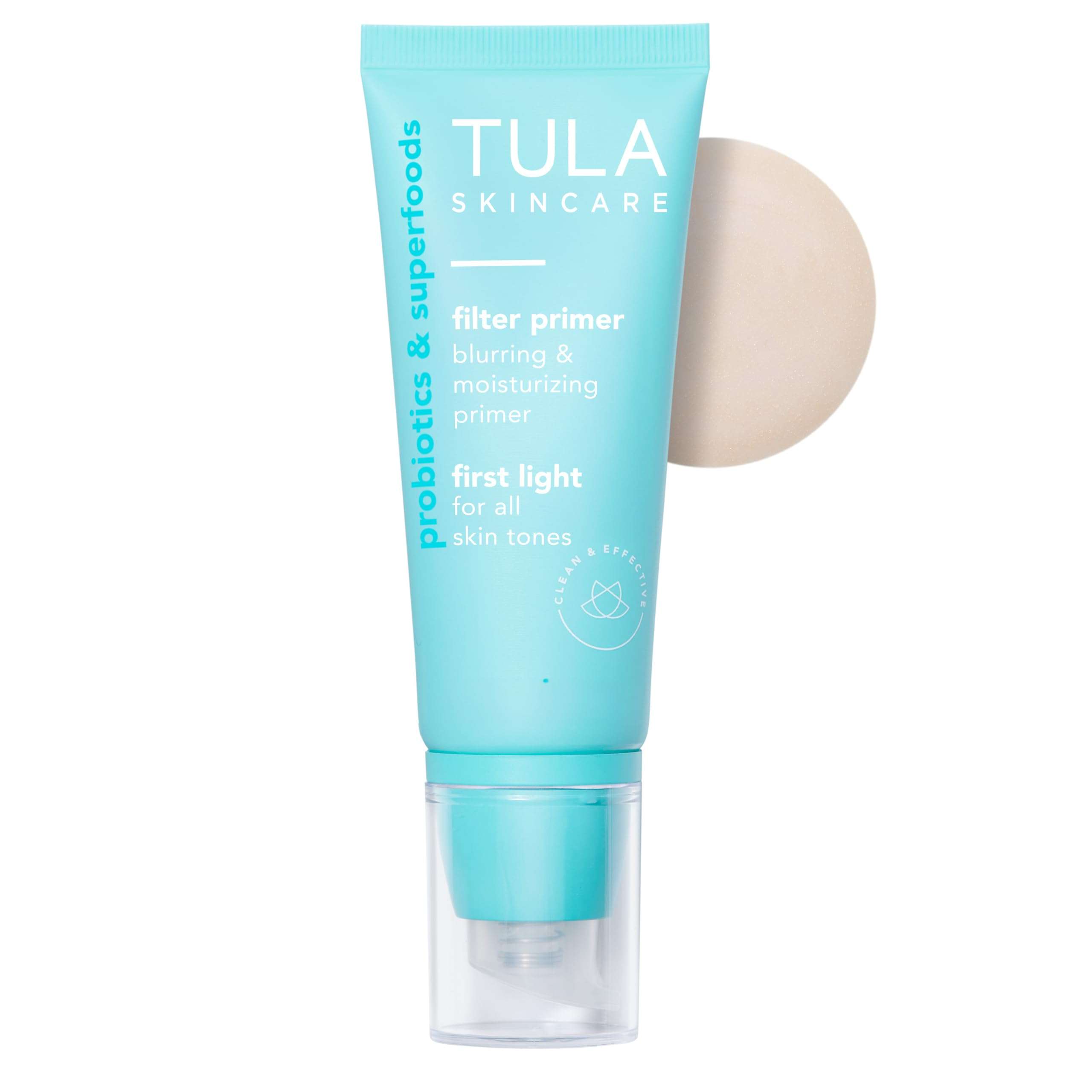 TULA Skin Care Face Filter Blurring and Moisturizing Primer - Supersize First Light, Evens the Appearance of Skin Tone & Redness, Hydrates & Improves Makeup Wear, 2.02fl oz