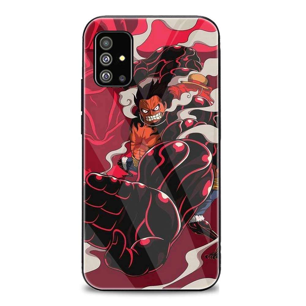 FUTURECASE Anime Luffy Zoro Sanji Straw Hat Tempered Glass Case for Samsung Galaxy S20 S21 Plus Ultra FE A51 A71 4G 5G Luffy Sabo Manga Cover (10, Samsung S21)