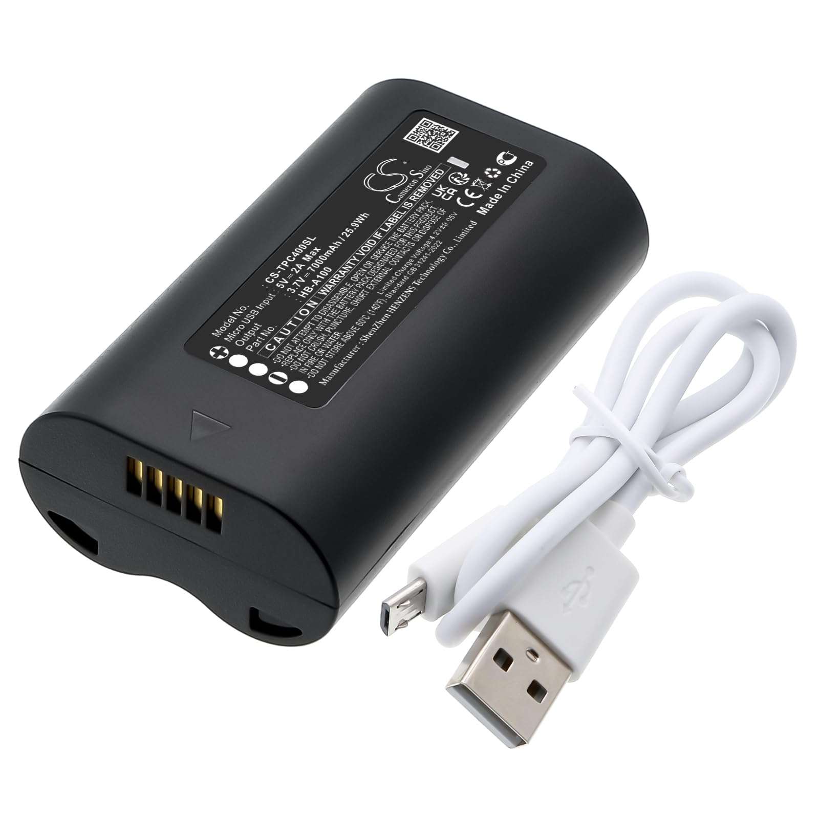 7000mAh / 25.9Wh Replacement Battery for TP-Link C400S2, C420S1, C420S2, D230S1, Tapo C400, Tapo C420, Tapo D230, HB-A100