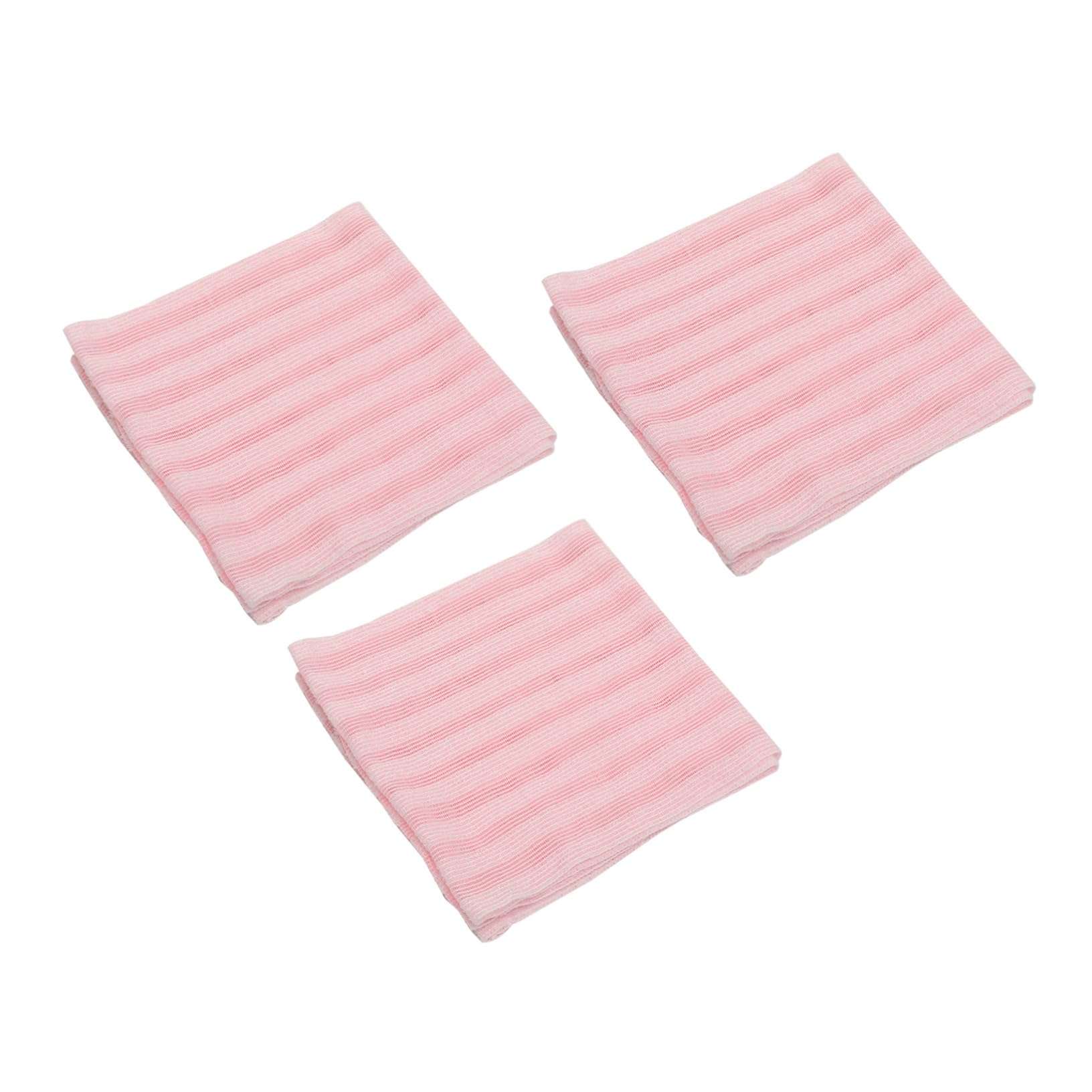 MUSISALY Bathing Gloves Exfoliating Towels 3pcs Set Long Strips Back Scrubber Body Scrubbers Korean Style Gentle on Skin