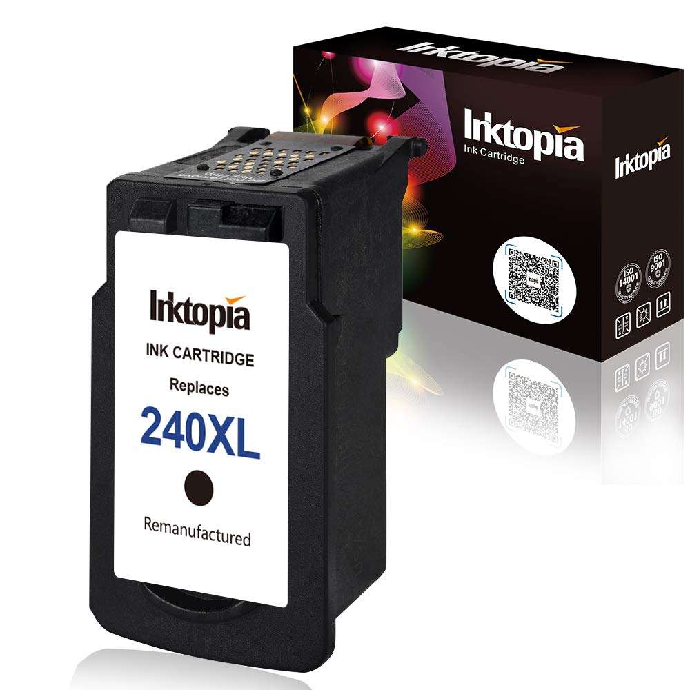 Inktopia Remanufactured Ink Cartridge Replacement for 240XL PG-240XL 240 XL PG 240XL (Single Black) Used in MG2120 MG3120 MG3620 TS5120 MG3600 MX372 MX432 MX512 MX532 Printer