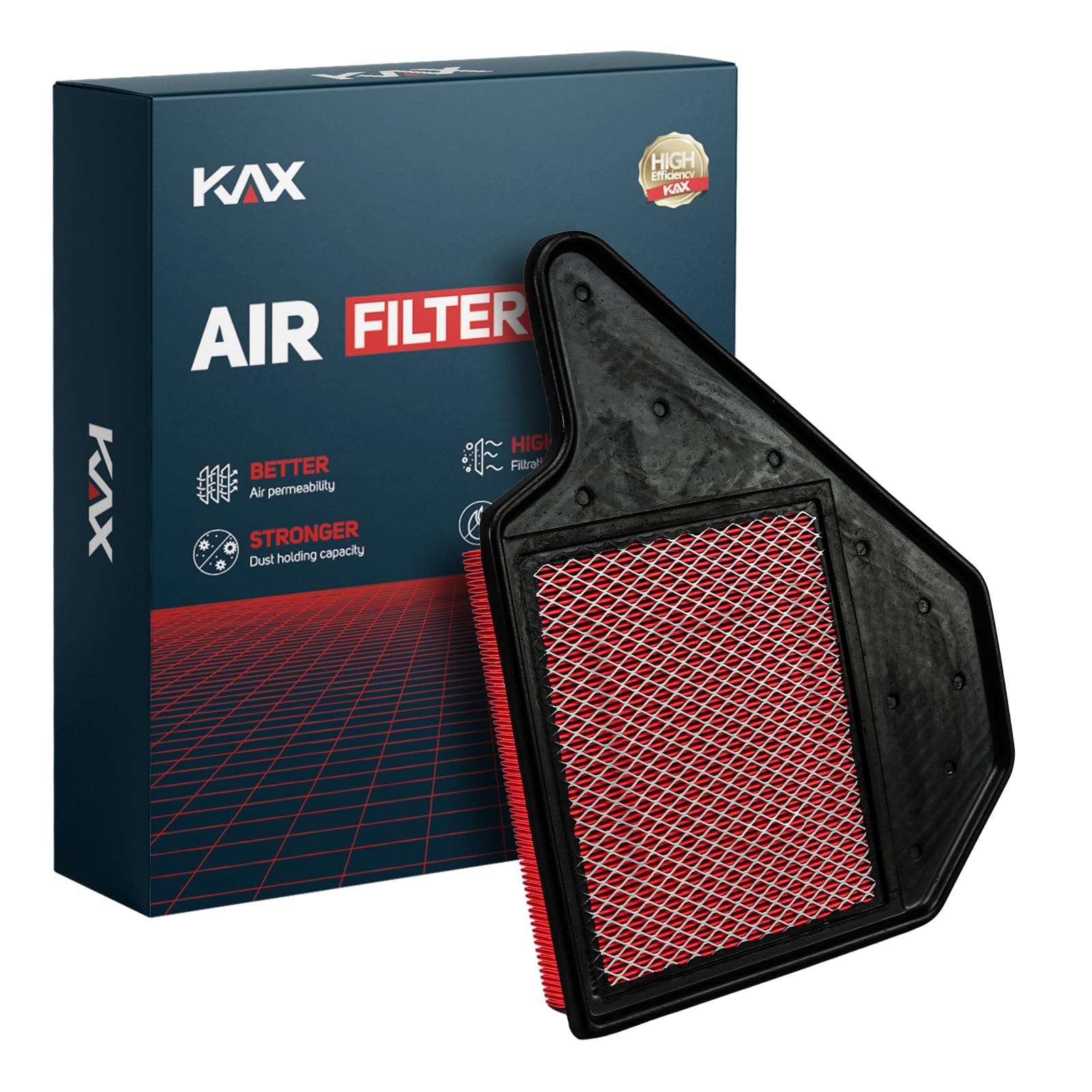 KAX Premium Engine Air Filter, CA11050 Replacement for Dodge Grand Caravan (2011-2020), Chrysler Town & Country (2011-2016), Volkswagen Routan (2011-2014), Ram C/V (2012-2015)