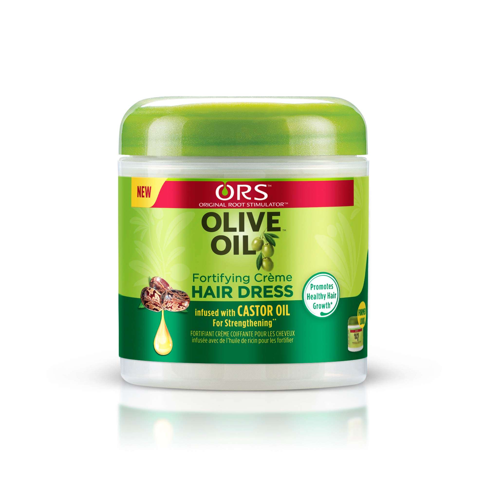 ORS Olive Oil Classics Fortifying Creme Hair Dress Infused with Castor Oil for Strengthening & Healthy Hair Growth (6.0 oz).