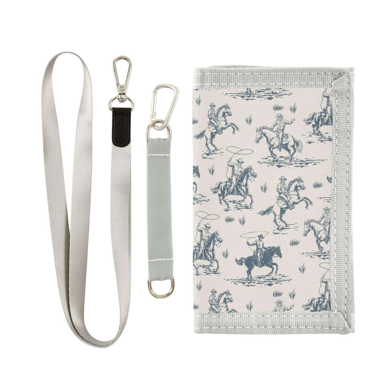 CEBUGI Man Cowboy Kids Wallets for Boys Girls Ages 6-18,Trifold Kids with Zippered Coin Pocket,Boys Wallets Christmas Gift