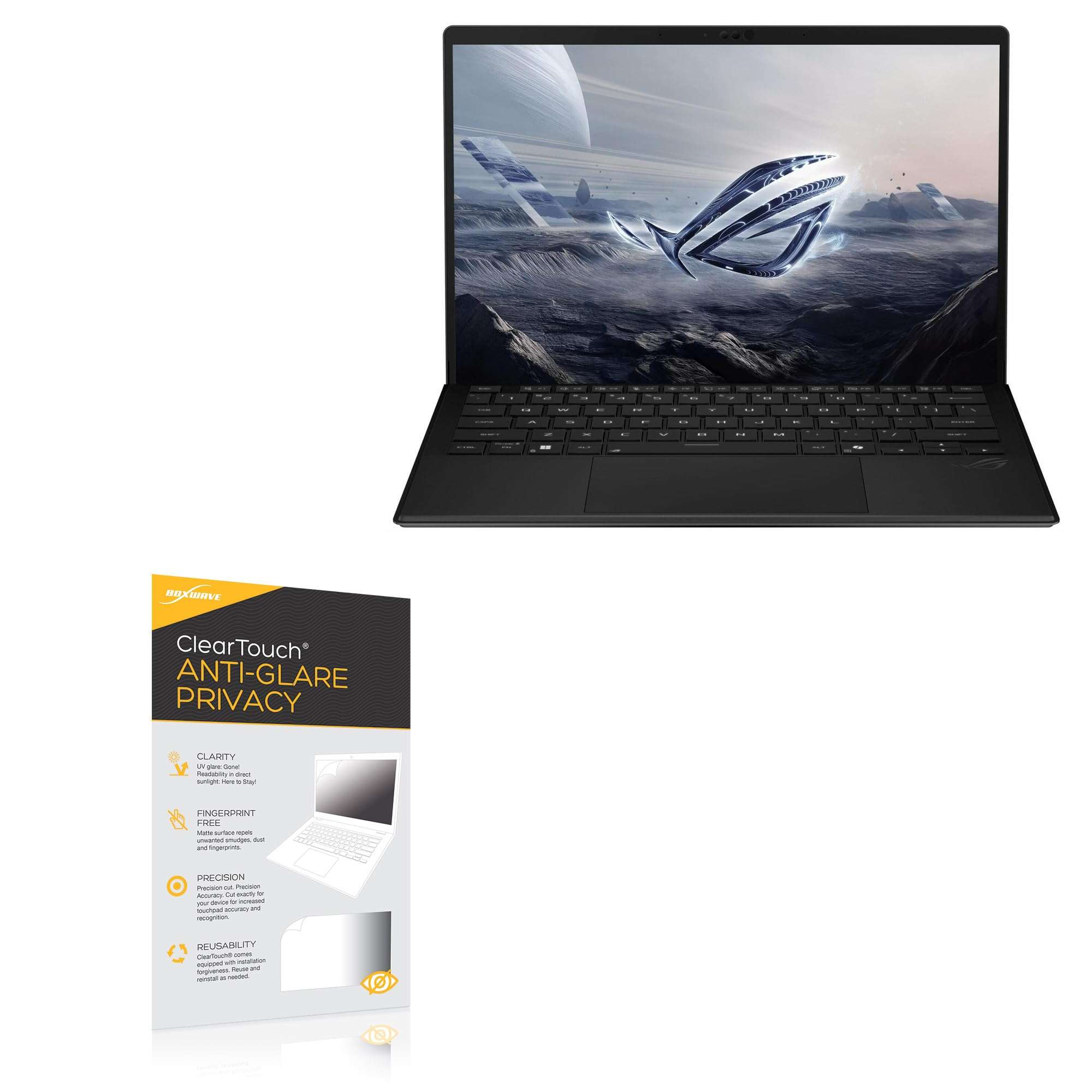 BoxWave Screen Protector Compatible with ASUS ROG Flow Z13 (2025) (13.4 in) - ClearTouch Anti-Glare Privacy (2-Pack), Privacy Screen Protector Flexible Film Anti-Glare