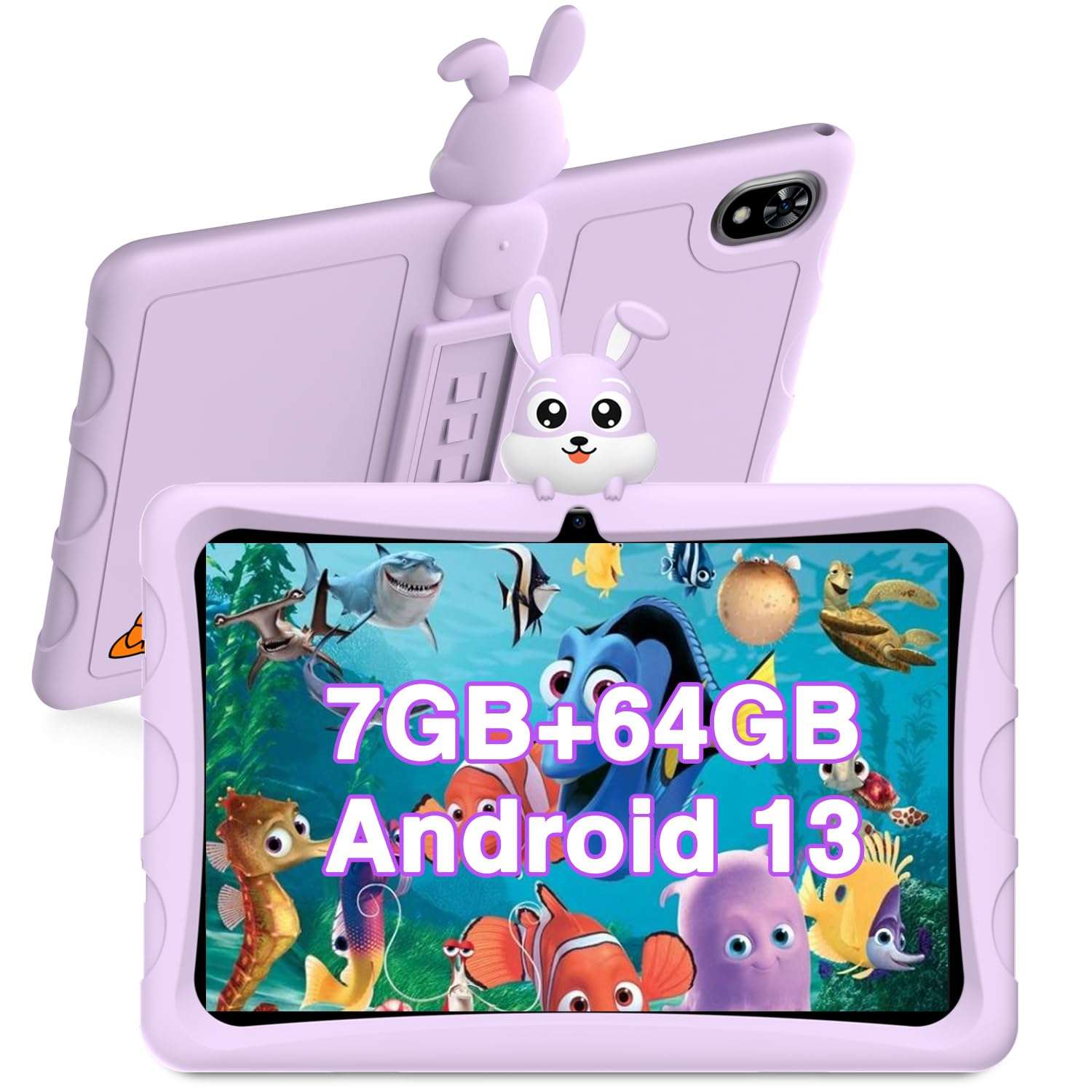 DOOGEE U9 Kid Tablet 2024 New, 10 inch HD Kids Tablet, 7GB+64GB/TF 1TB Quad Core, Android 13 Tablet for Kids 3-7 with 5060mAh | WiFi-6 |BT 5.0| Dual Camera |OTG| Widevine L1-Purple