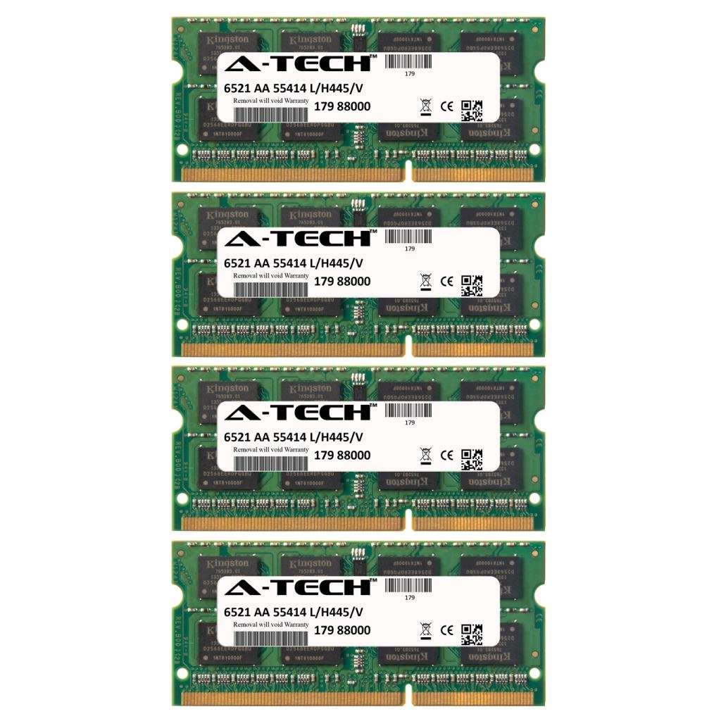 A-Tech 32GB KIT (4 x 8GB) For HP-Compaq EliteBook Series 8560w (Quad Core) (4 Slots) 8570w (Quad Core Processors) 8760w (Quad Core) (4 Slots) 8770w (. SO-DIMM DDR3 NON-ECC PC3-12800 1600MHz RAM Memory