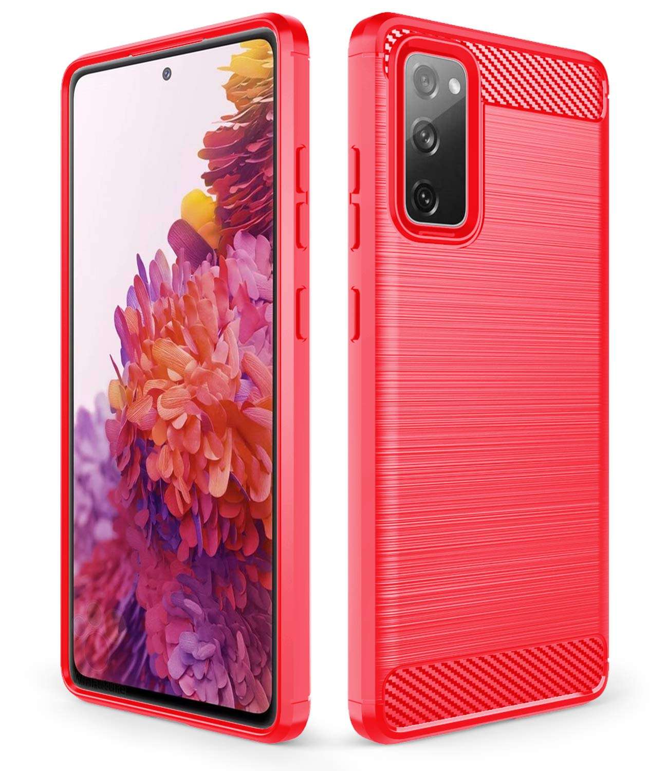 Dzxouui for Samsung S20 FE 5G Case, Samsung S20 FE Case, Samsung Galaxy S20 Fan Edition Case,Protective Phone Cover Shockproof Soft TPU Case for Samsung Galaxy S20 FE 5G / S20 Fan Edition(DL-Red)