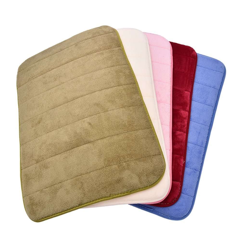 WorldCare® Wine Red : 40X60Cm Bathroom Bedroom Non-Slip Mats Memory Foam Rug Shower Carpet Bath For Bathroom Kitchen Bedroom