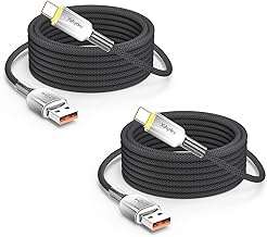 15FT USB A to C Extra Long Charging Cable 2-Pack, USB C Cable 60W Fast Charging & 480Mbps Data, USB Type C Braided for Workshop, Home Theater, Large Rooms & CarPlay, for iPhone, Samsung, iPad