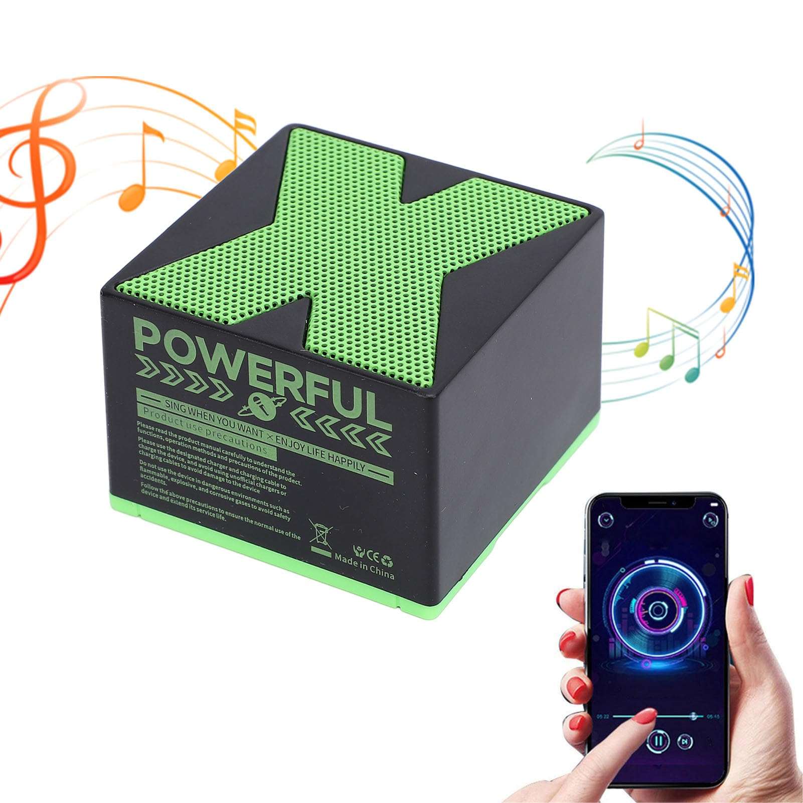 XUMIUZIY Mini Bluetooth Speaker, Desktop Speaker with Wire Less Stereo Pairing, Loud Sound & HiFi Stereo, IP54 Waterproof, Portable Bluetooth Speaker for Men, Women, Kids, Boys, Girls