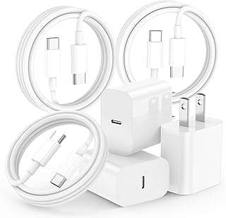 iPhone 17 16 15 Charger Fast Charging,3-Pack 20W Apple USB C Charger Block with 60W Type C to USB C Cable Cord 6FT,Compatible with iPhone 17/17 Pro/17 Pro Max/17 Air/16/16 Pro Max/16 Pro/15/15 Pro