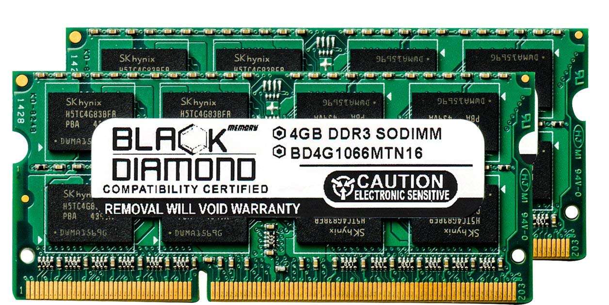 8GB 2X4GB Memory RAM for Lenovo ThinkPad T400 7420 204pin 1066MHz PC3-8500 DDR3 SO-DIMM Black Diamond Memory Module Upgrade