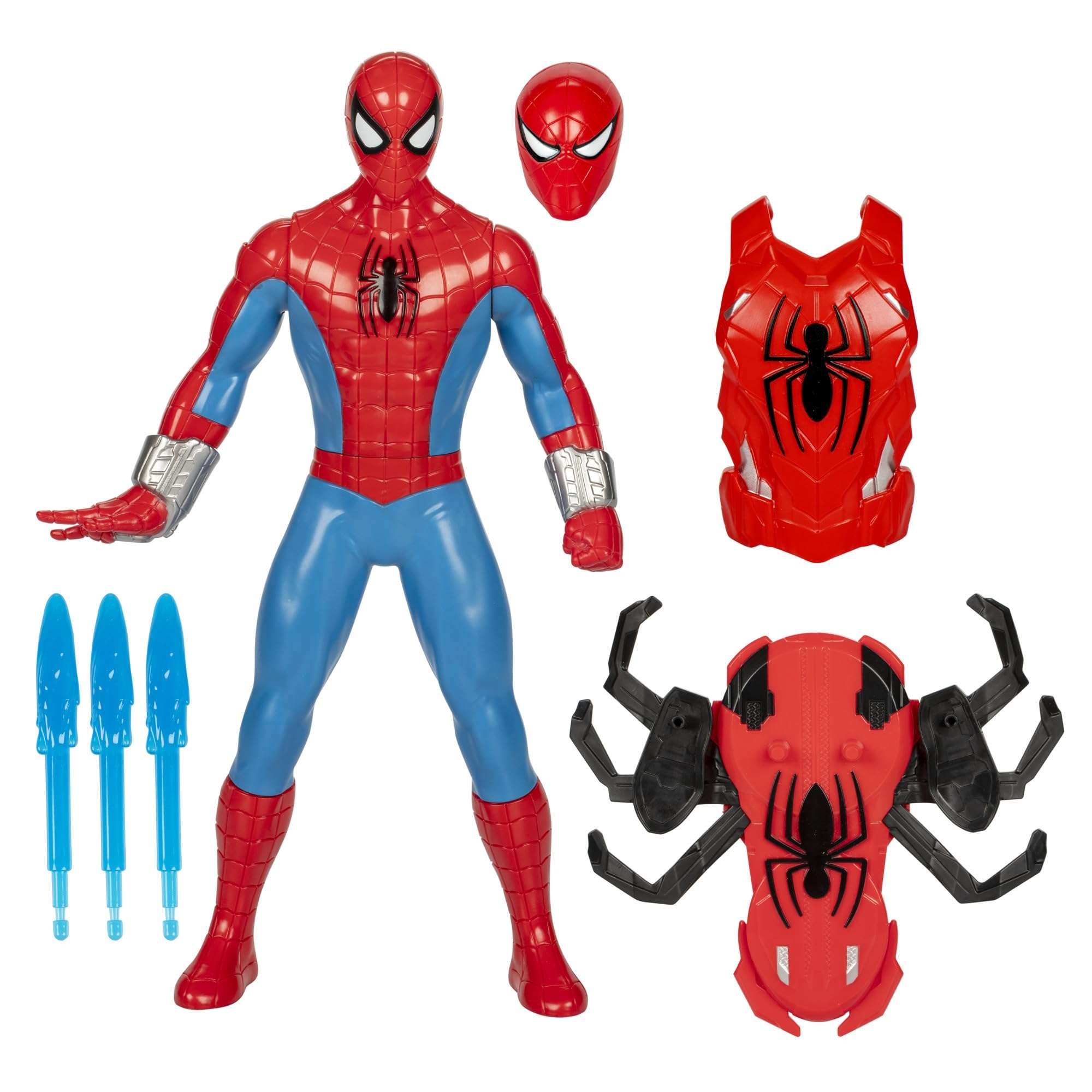 Marvel Spider-Man Thwip Blast Spider-Man Action Figure with Accessories, 11-Inch-Scale Super Hero Toys for Kids Ages 4 and Up
