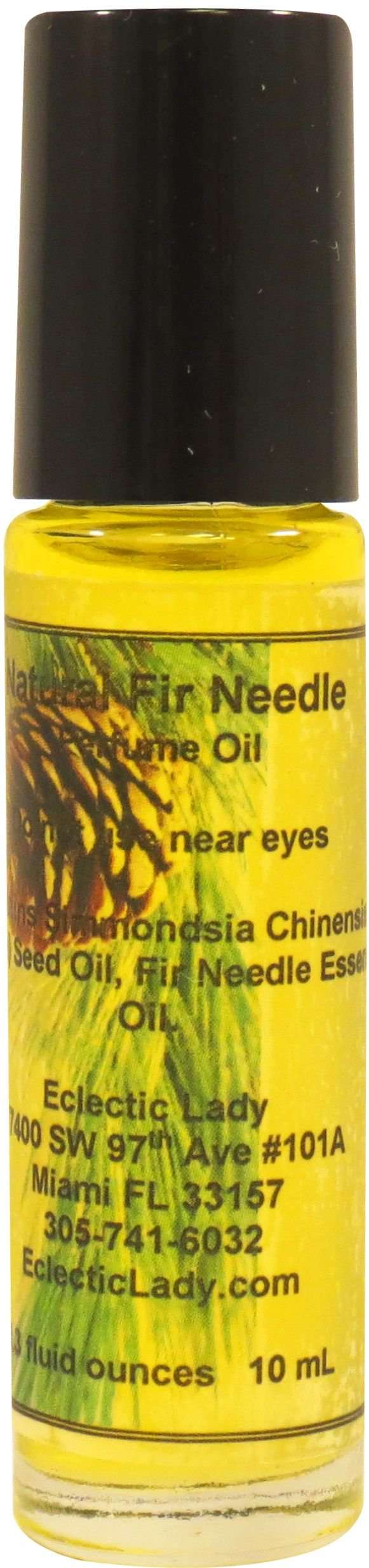 All Natural Fir Needle Perfume Oil, 0.3 Oz Portable Roll-On Fragrance with Long-Lasting Scent, Delightful Essential Oils and Jojoba Oil For Daily Use