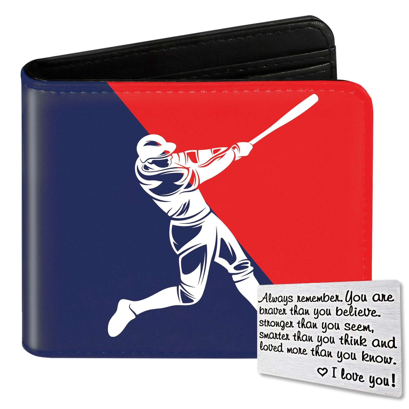 Roacap Teen Boys Wallet, Cool Wallets for Kids Son 9-12/8-10/8-12 with Card, Funny Leather Bifold Rfid Blocking Purse Coin Pocket Id Window for Men Boy Male Youth Guys