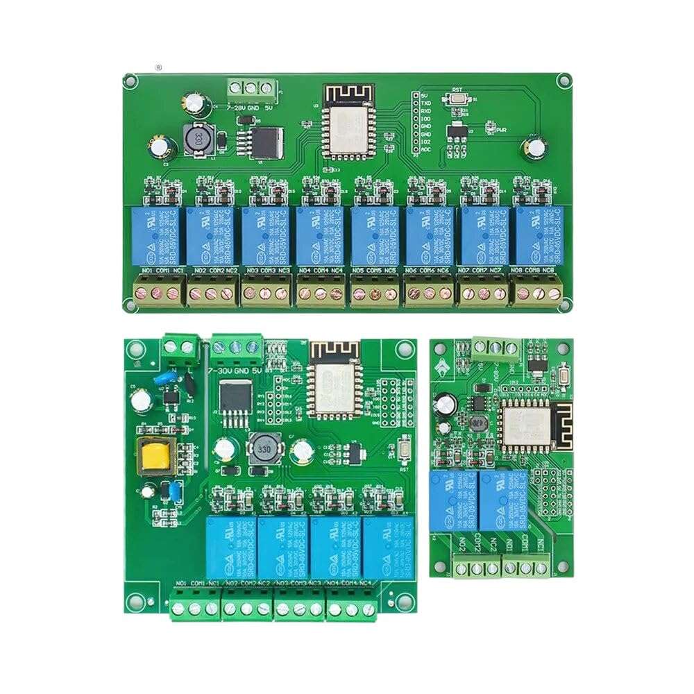 New 2024 5V/12V Esp8266 2 4 Channel WiFi 2 4 Way Relay Module Esp-12F Development Board 4M Byte Flash for 90-250V Dc7-30V Load Control Accessories