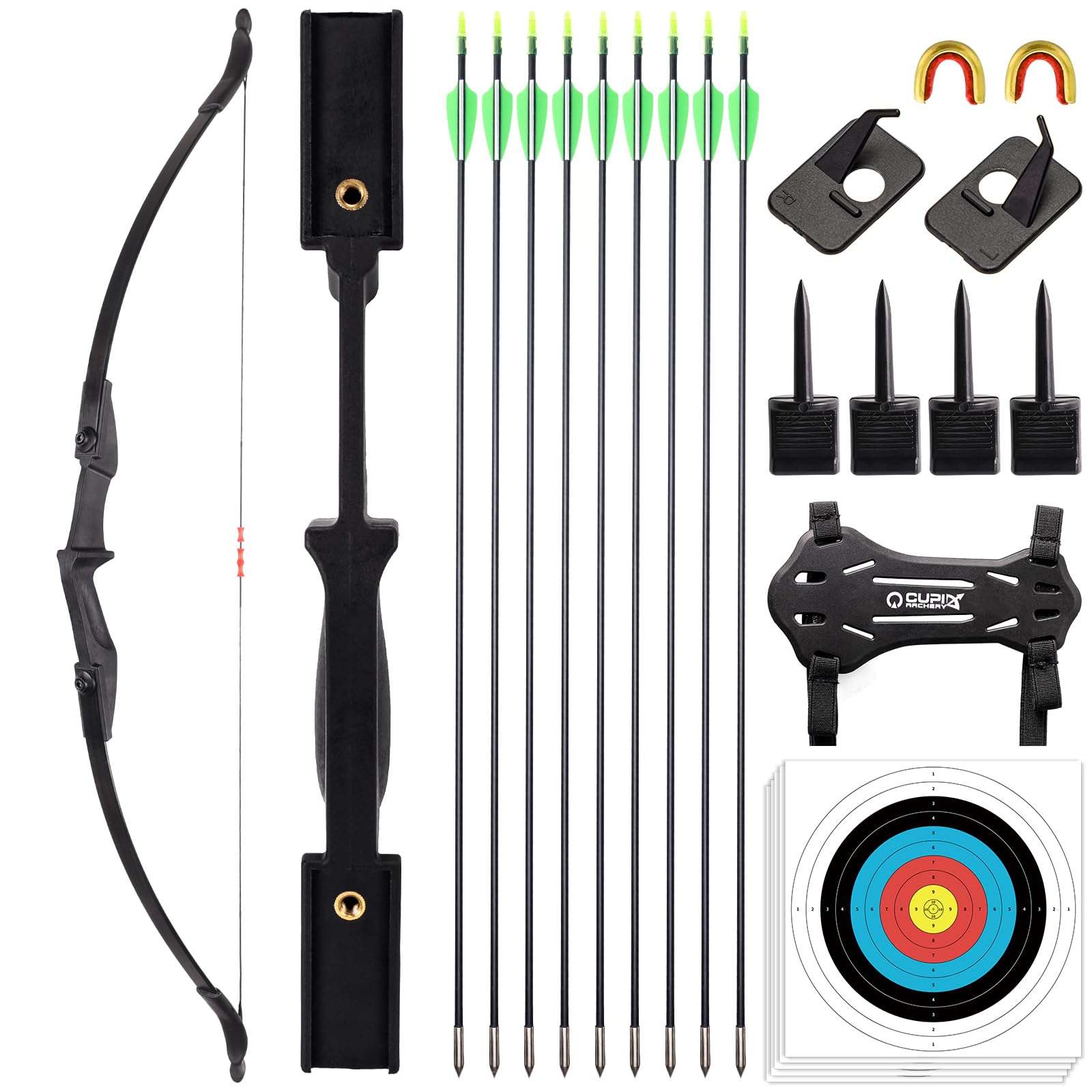 LWANO Bow and Arrow Set for Adults - Archery Takedown Recurve Bow Set for Beginners and Youth, Left & Right Handed (30lbs)