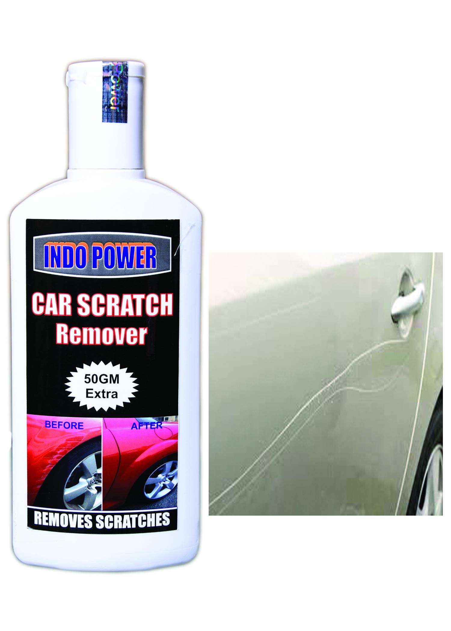 INDOPOWER® R505-CAR Scratch Remover 200gm. All Colour Car & Bike Scratch Remover Advanced Formula Rubbing Compound (Not for Dent & Deep Scratches).