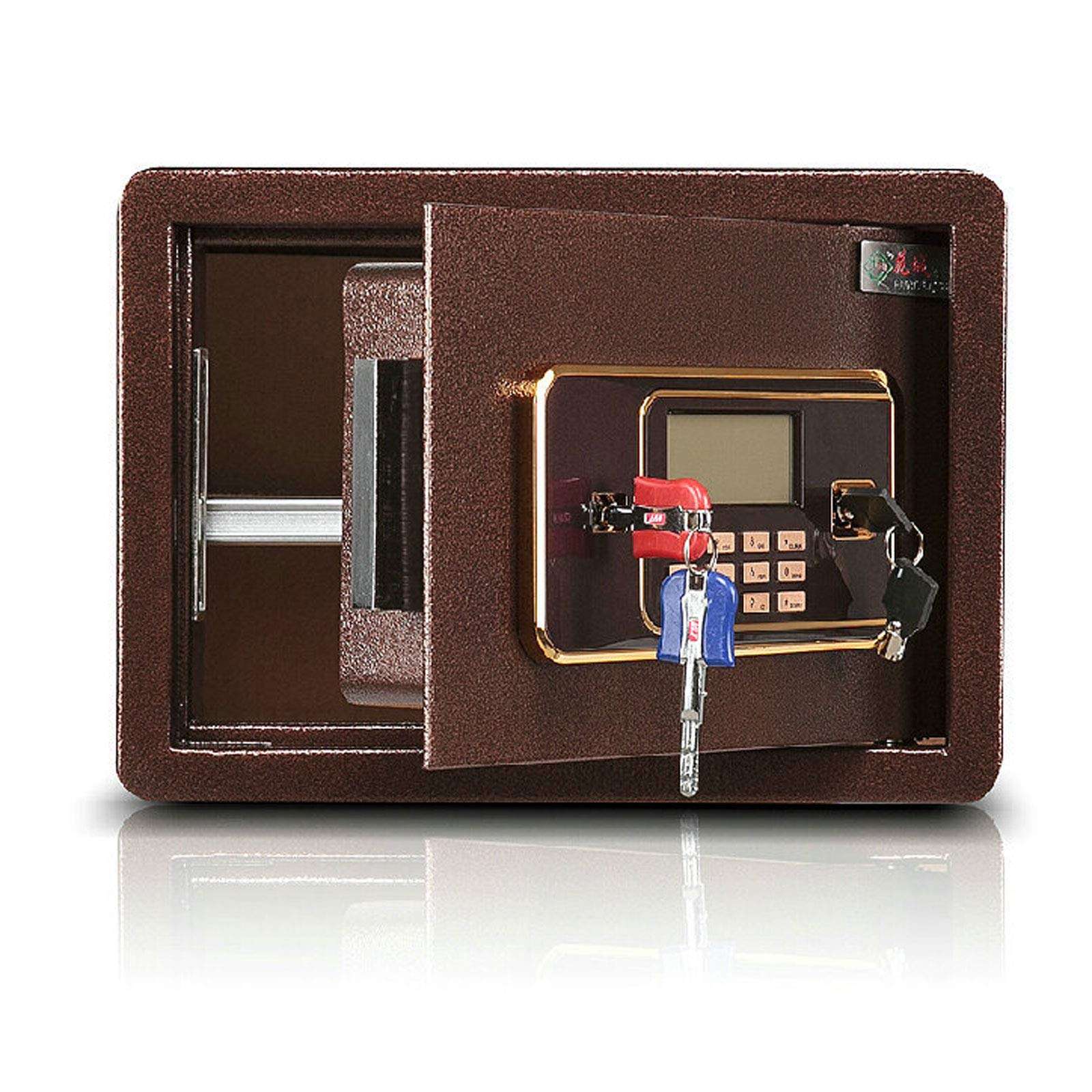 Steel Security Deposit Boxes, Digital Electronic Security Safe Box Home Office Security Safe-Fire Retardant, Built-in Alarm