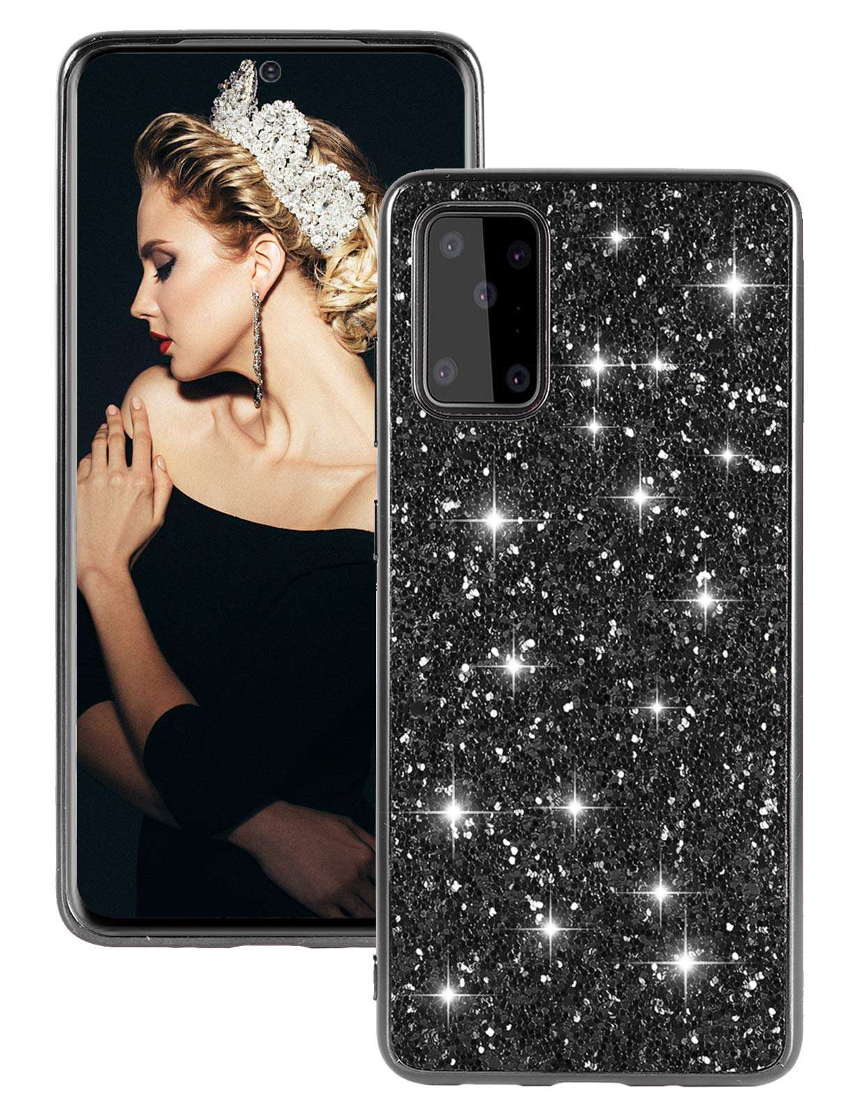 Case for Samsung Galaxy S20 FE Case Glitter Sparkly Shiny Bling S20 FE 5G Phone Case Cover Thin Slim Soft Silicone Backcover Shockproof Bumper Protective Shell for Galaxy S20 FE 5G Cases Girly Women
