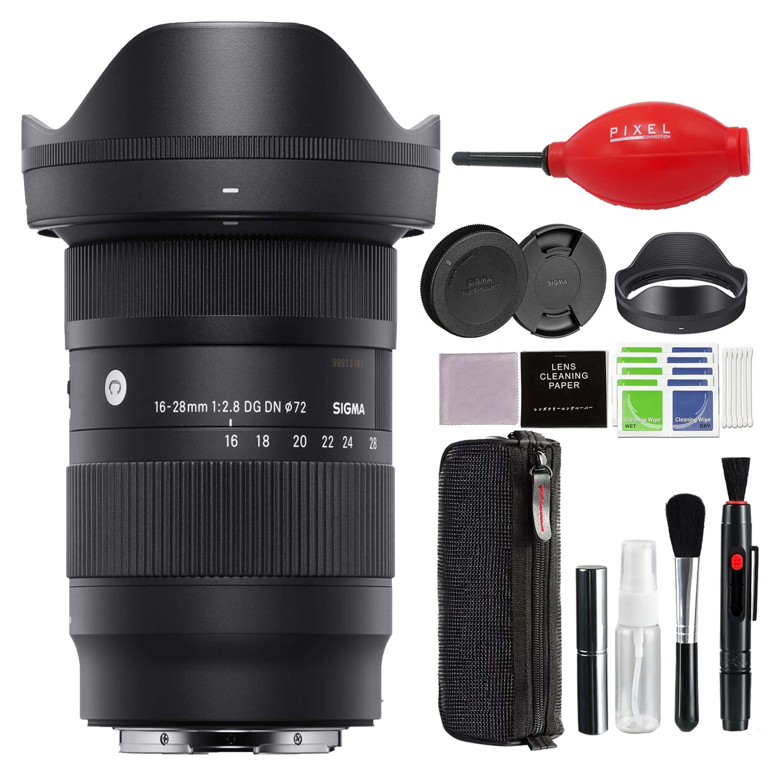 Sigma 16-28mm f/2.8 DG DN Contemporary Lens for Sony E Mount with Advanced Accessory and Travel Bundle | 206965 | Sigma 16-28mm E Mount Lens