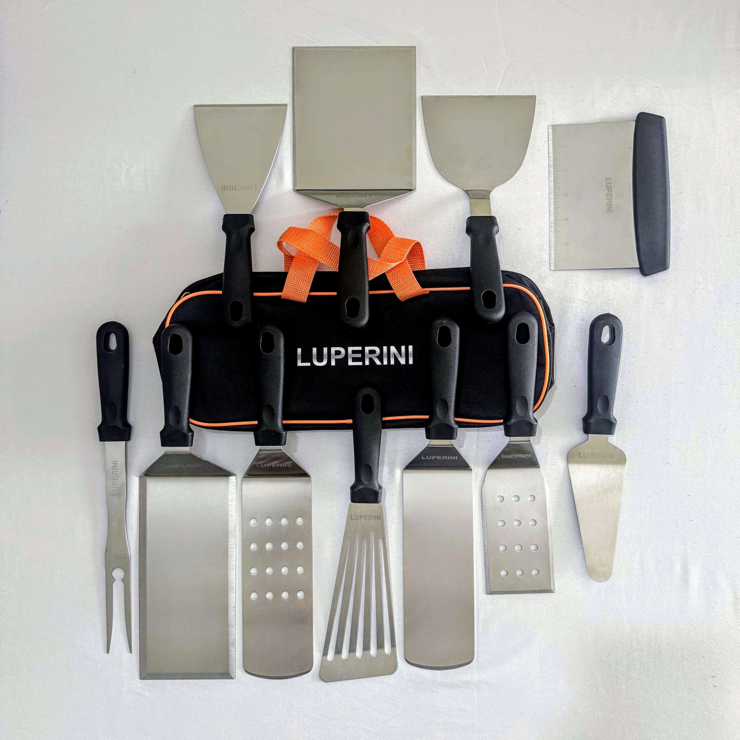 LUPERINI. Stainless Steel Spatula Set. Barbecue Turner. Grill Spatula for Meat, Fish, Egg, Pancake, Burger and Vegetable. Spatula for Restaurant, Bar, Hotel, Kitchen, Gift. Grilling Accessories.