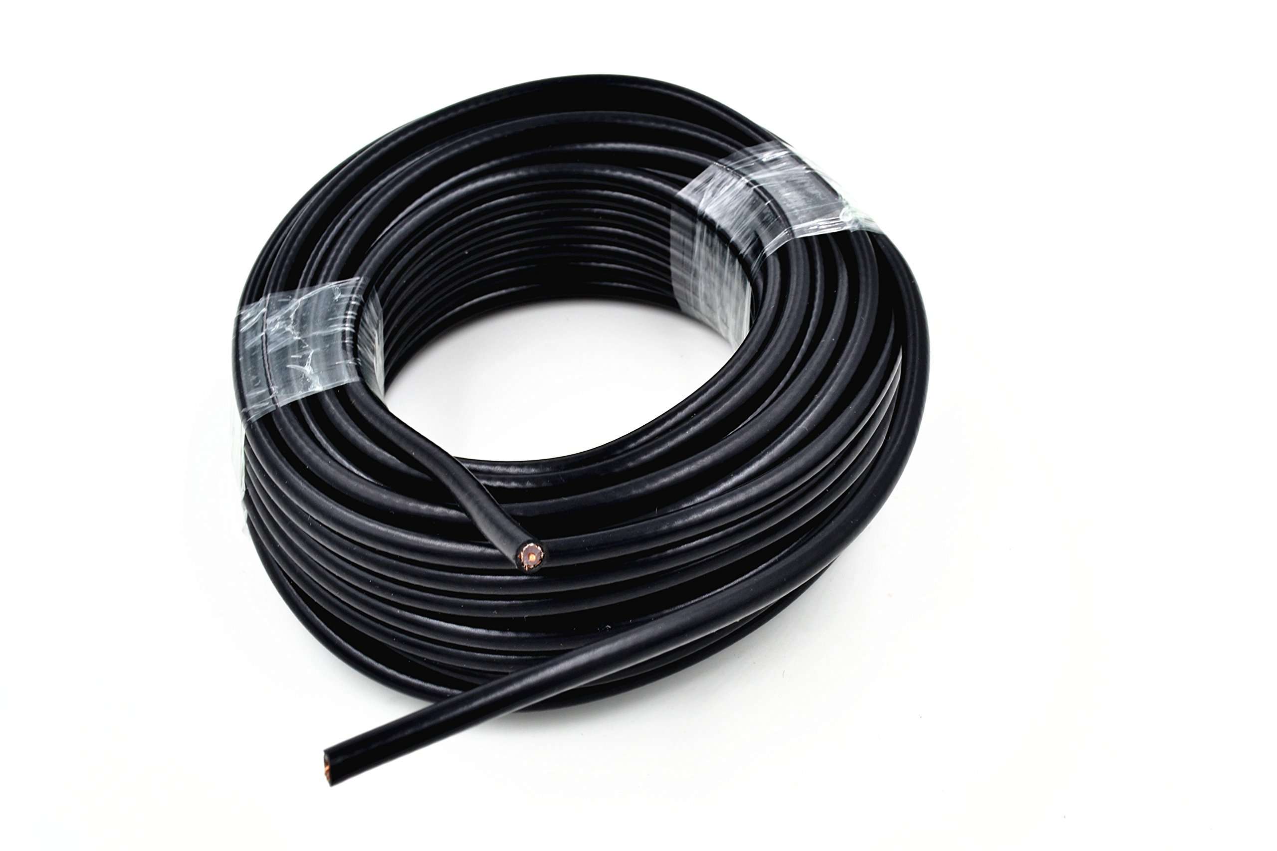 Coaxial RG58/U Coaxial Cable, Black, 20 AWG, Solid Core, Braided Shield, Spool WiFi/Router Signal Booster Amplifer Extension Cable/ 50FT 15Meter